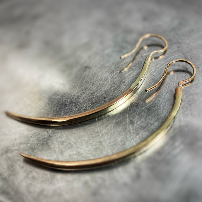 Gold arc earrings