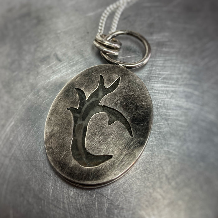 Septarian nodule pendant