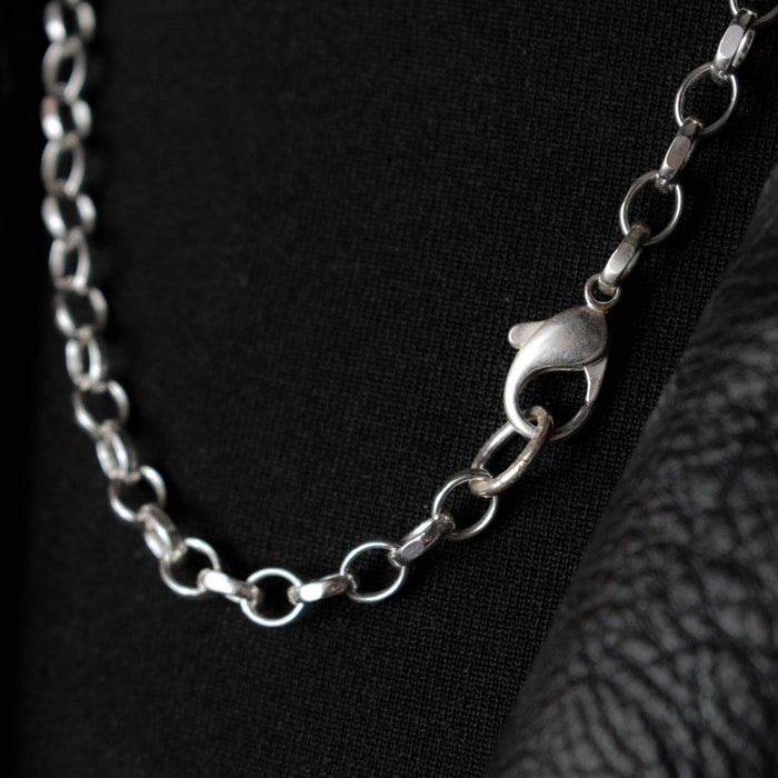 Sterling silver oval belcher chain