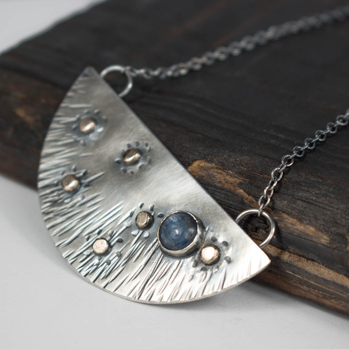 Kyanite celestial Deco necklace