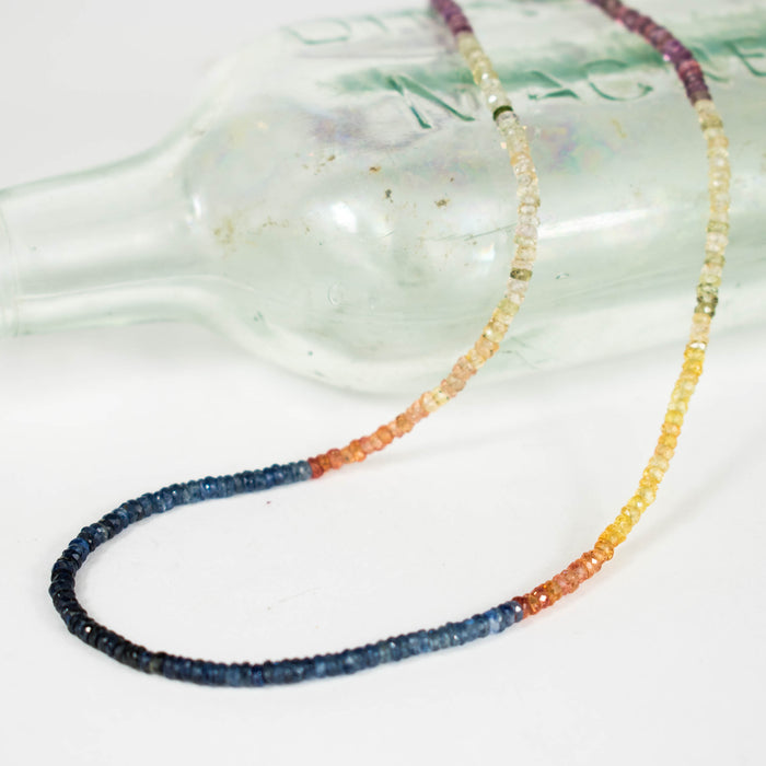 Rainbow sapphire necklace