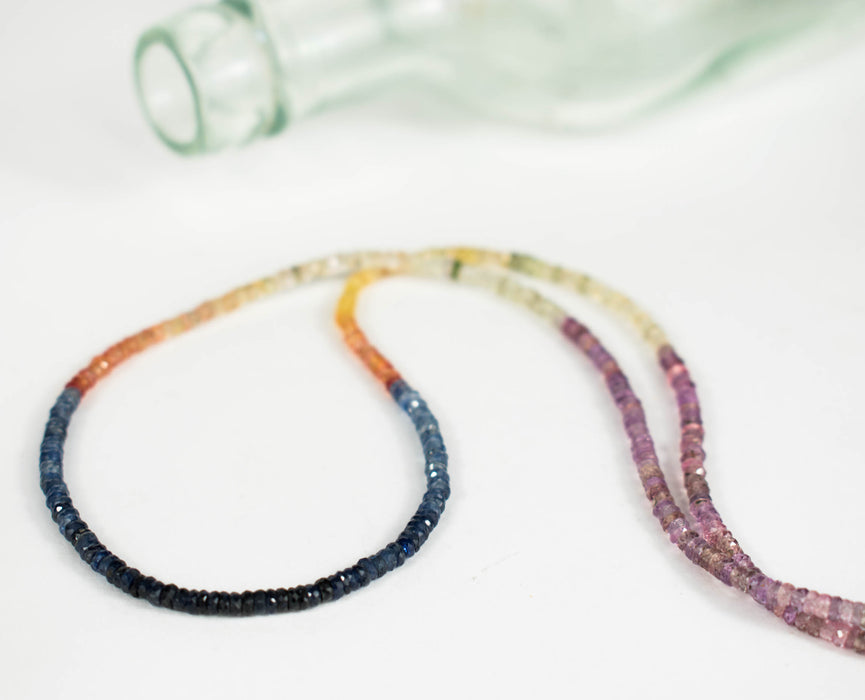 Rainbow sapphire necklace